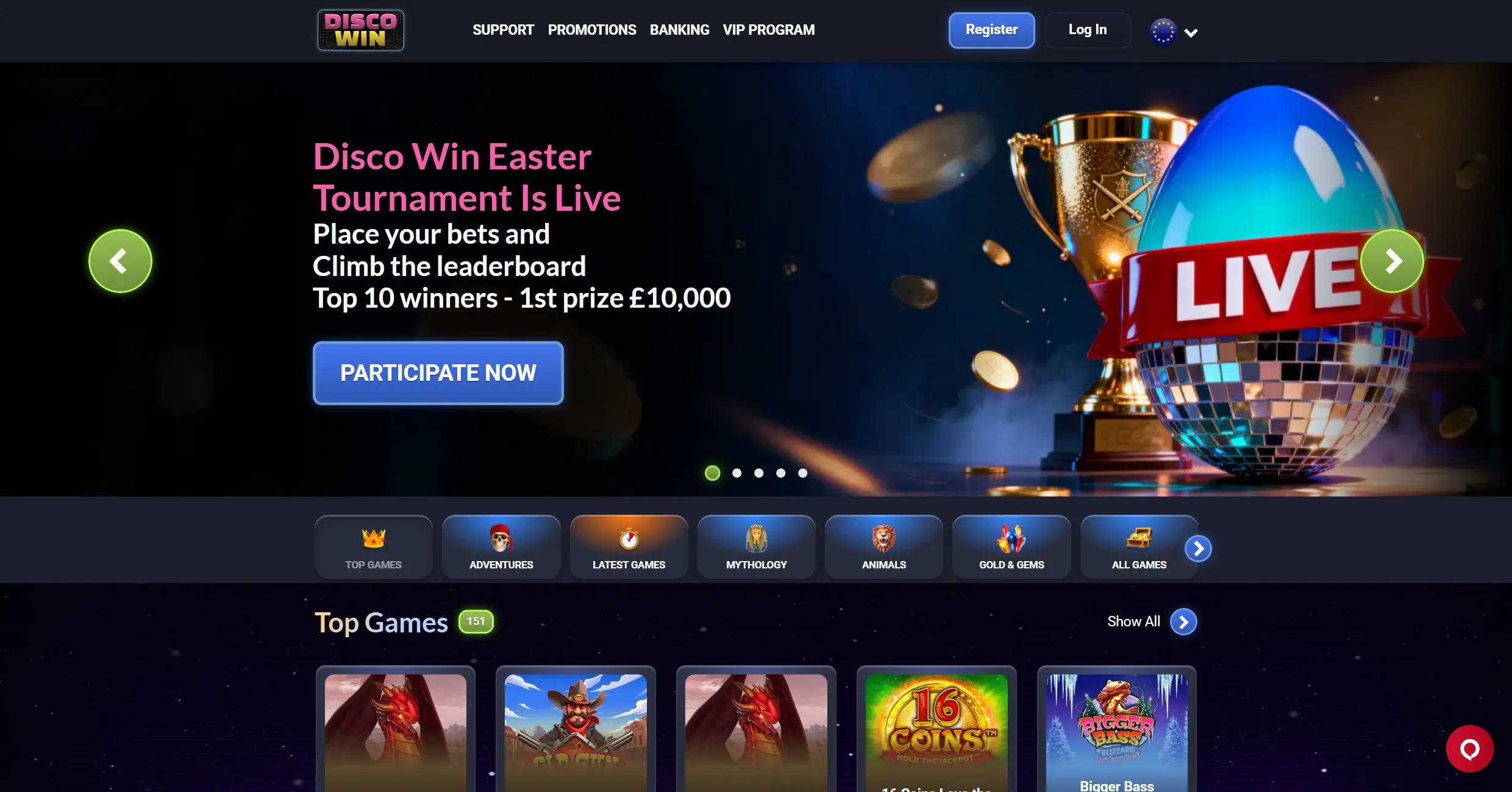 Discowin – Sezione Casinò Live